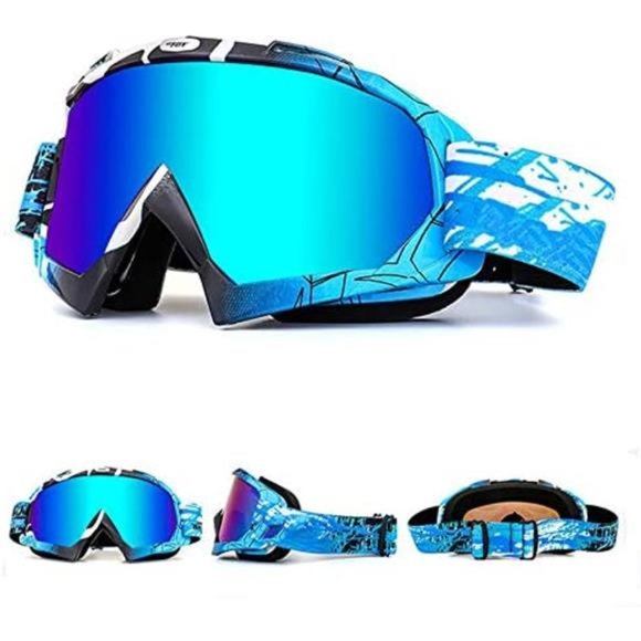 Zsling OTG Ski Snow Goggles, UV Protection Anti Fog Snowboard Goggles